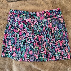 Lilly Pulitzer Luxletic Floral Mini Skort size Lg  UPF 50